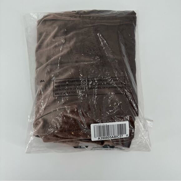 Isaac Mizrahi Live! Tall velour lounge pants in hickory brown Size 3XT - Picture 9 of 10